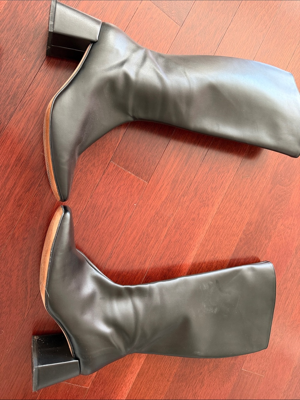 ALOHAS Black Vegan Square Toe Boots - Picture 9 of 9